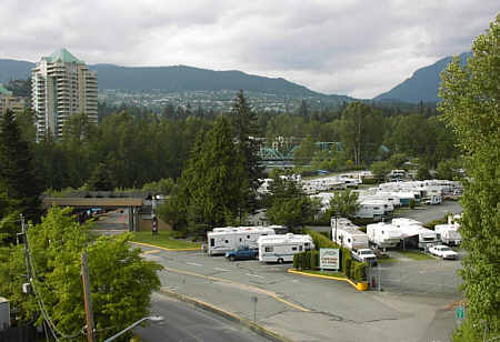 Blick zum Capilano R. V. Park