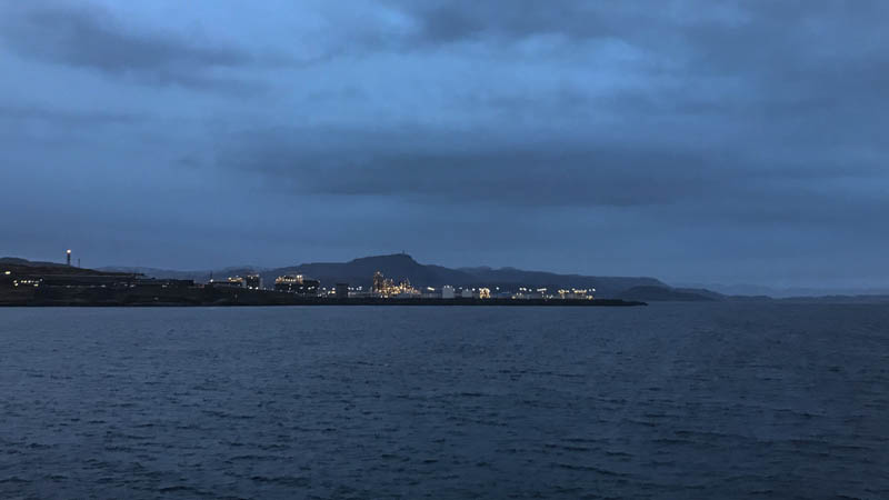 Hammerfest Erdgasverflüssigungsanlage auf der Insel Melkøya