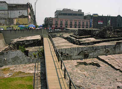 Reste vom Tempelbezirk der Stadt Tenochtitl�n