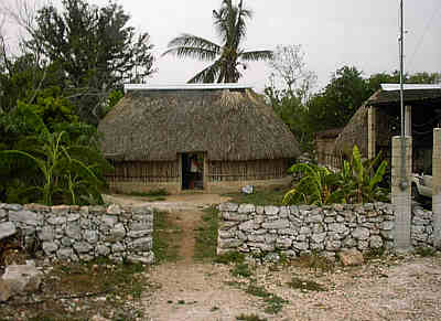 Hütte der Maya-Indianer